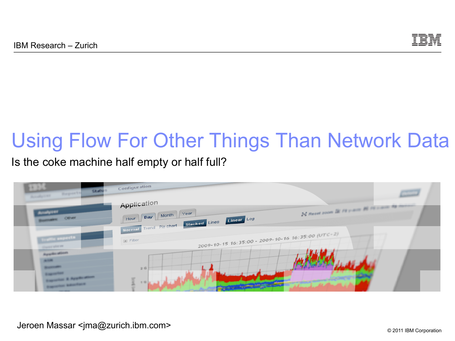 Using Flow For Other Things Than Network Data First Slide Image