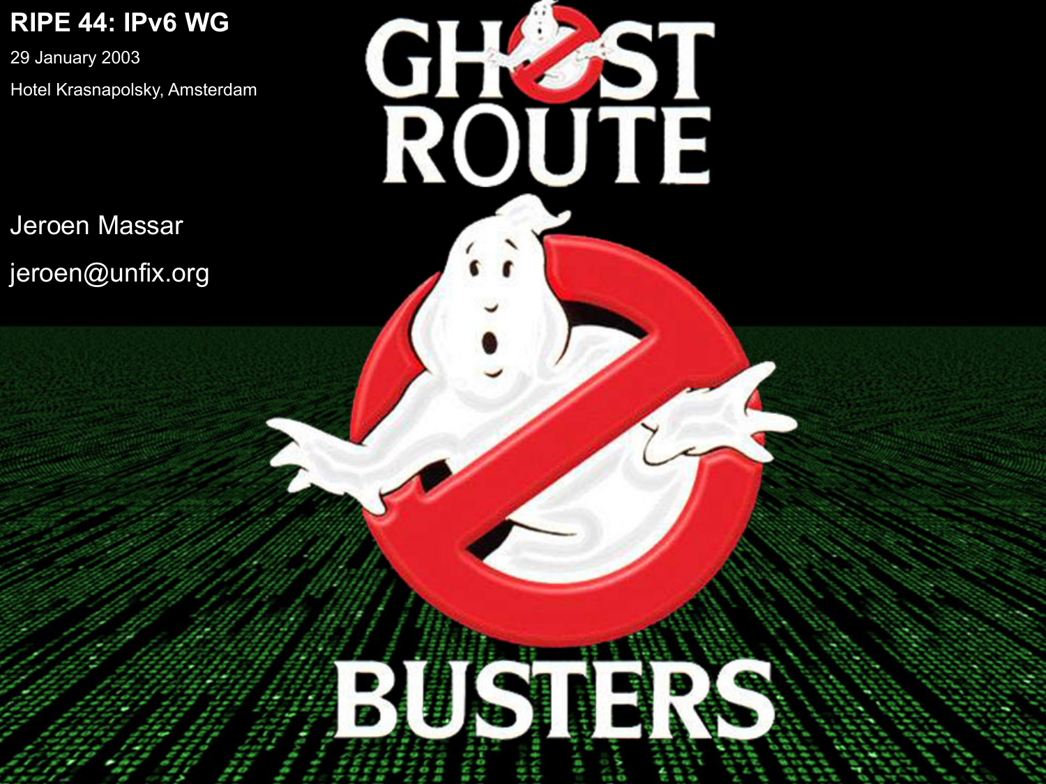Ghost Route Hunter First Slide Image